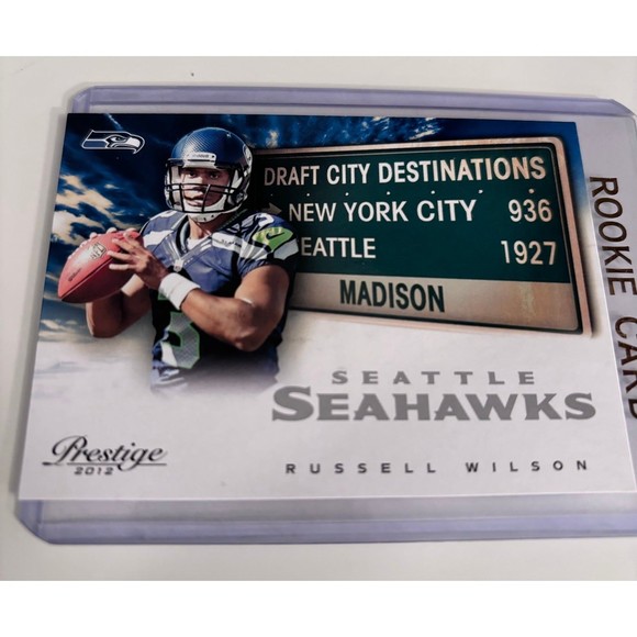 Russell Wilson Rookie Card SP Insert 2012 Madison Wisconsin Denver Broncos - Picture 3 of 6